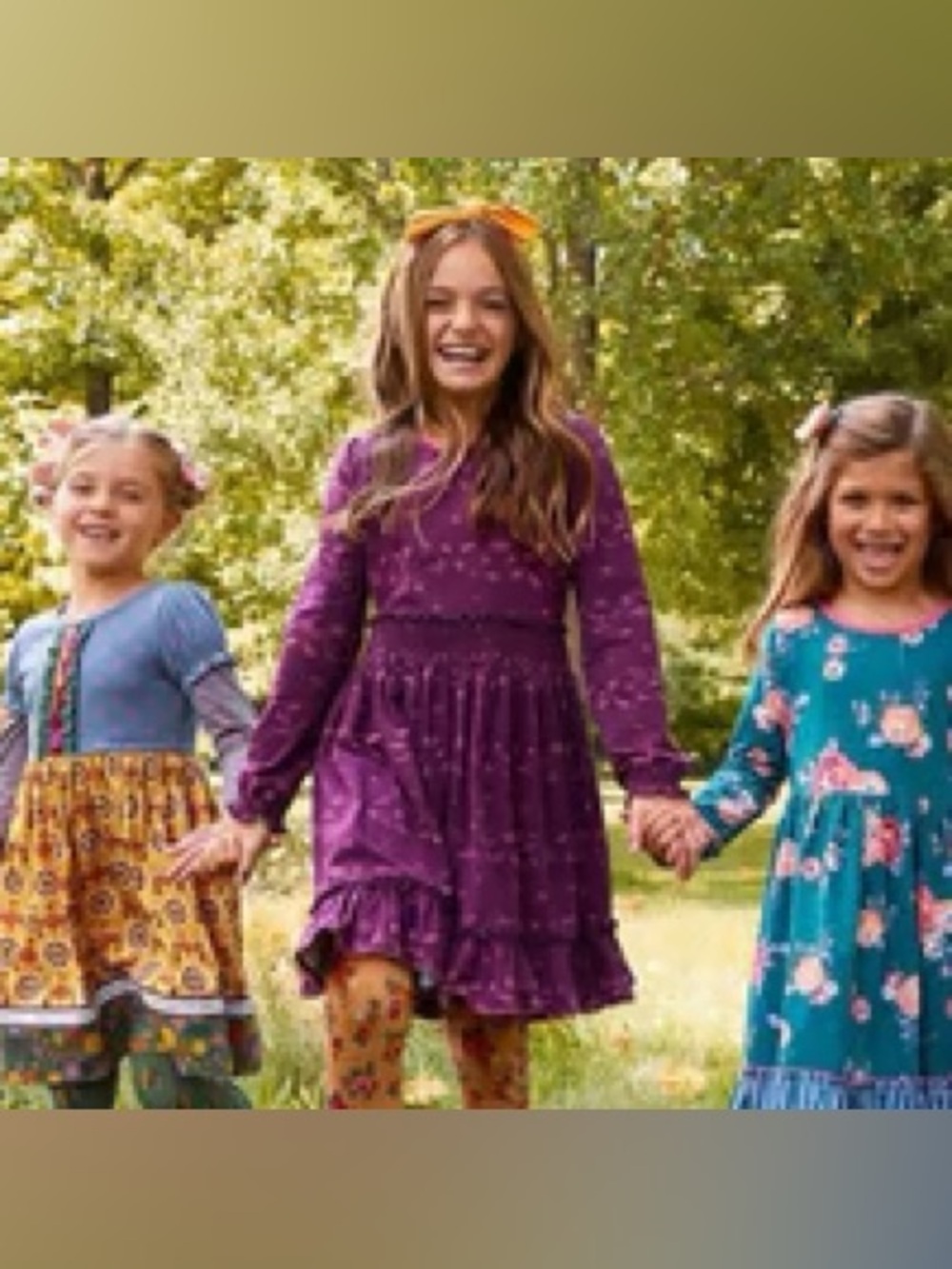 Matilda Jane Girls Choose your own path Apple Cider Dress Size 4 Autumn Fall - Picture 3 of 16